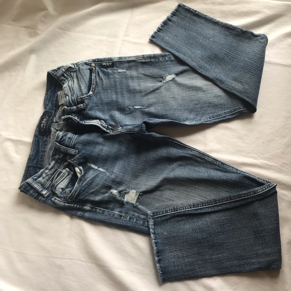 Women’s Silver brand boyfriend Capri 26 x 25